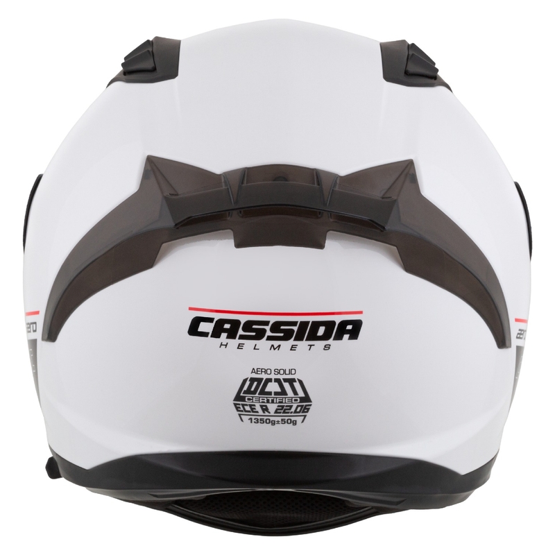 Cassida Aero integraal motorhelm mat wit-zwart