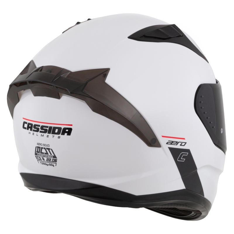 Cassida Aero integraal motorhelm mat wit-zwart