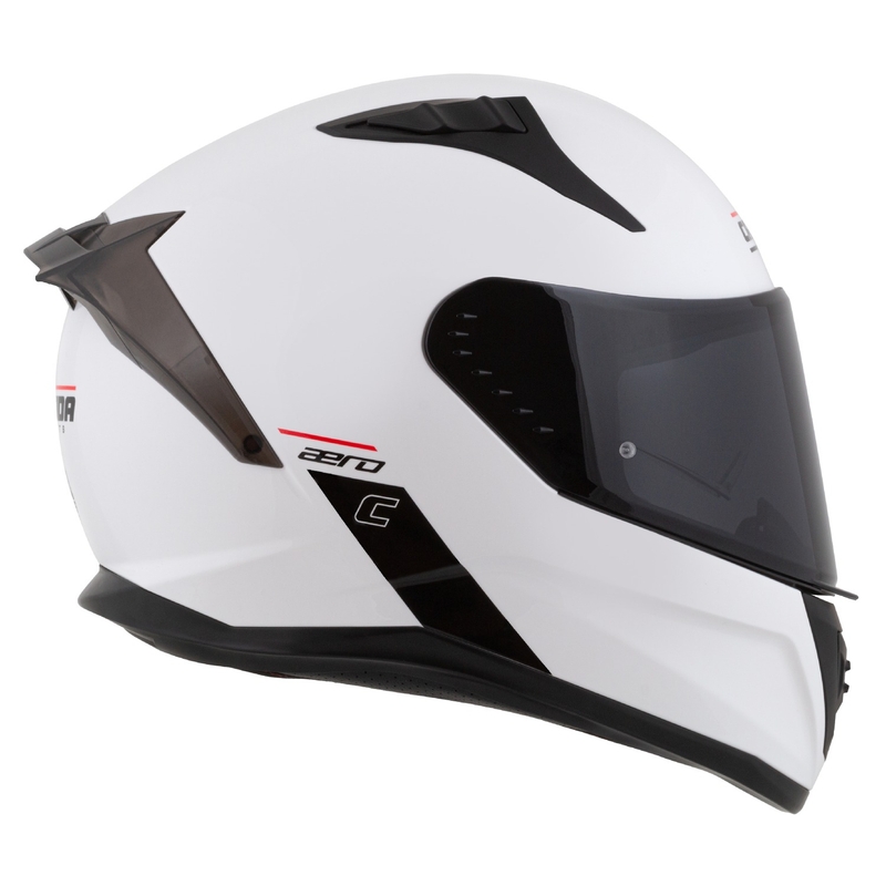 Cassida Aero integraal motorhelm mat wit-zwart