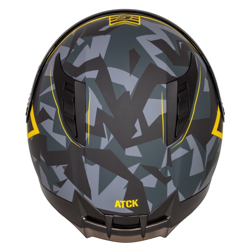 Integraal motorhelm Cassida Aero camo grijs-zwart-fluo geel