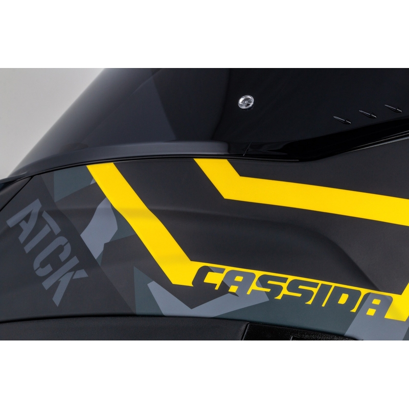 Integraal motorhelm Cassida Aero camo grijs-zwart-fluo geel