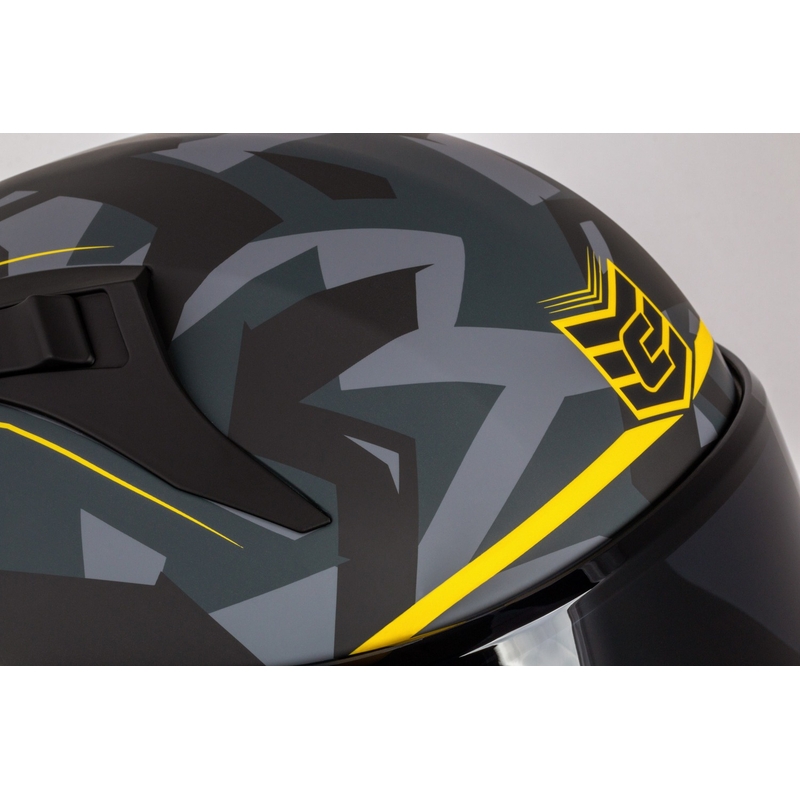 Integraal motorhelm Cassida Aero camo grijs-zwart-fluo geel