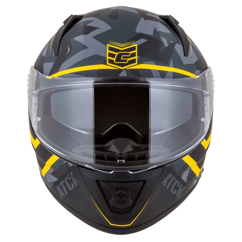 Integraal motorhelm Cassida Aero camo grijs-zwart-fluo geel