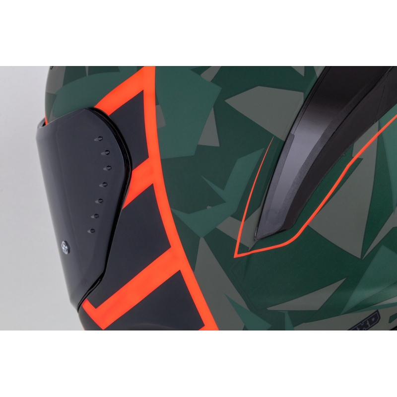 Cassida Aero ATCK camo groen-zwart-grijs-oranje integraal motorhelm