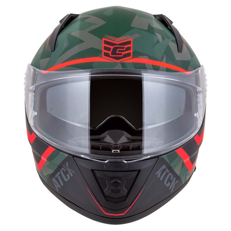 Cassida Aero ATCK camo groen-zwart-grijs-oranje integraal motorhelm