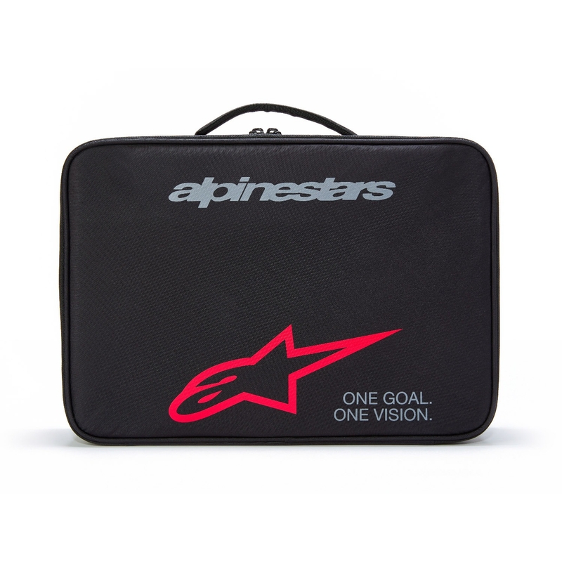 Alpinestars Supertech Vision zwart met rode goggle etui