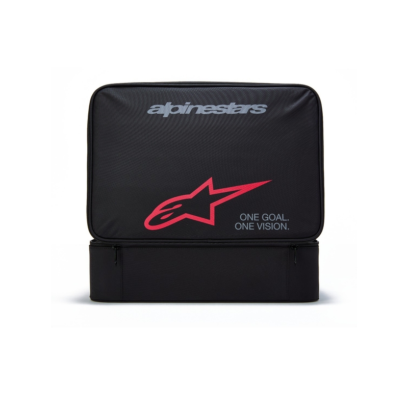Alpinestars Supertech Vision zwart met rode goggle etui