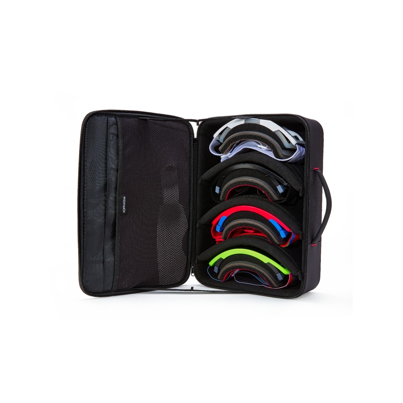 Alpinestars Supertech Vision zwart met rode goggle etui