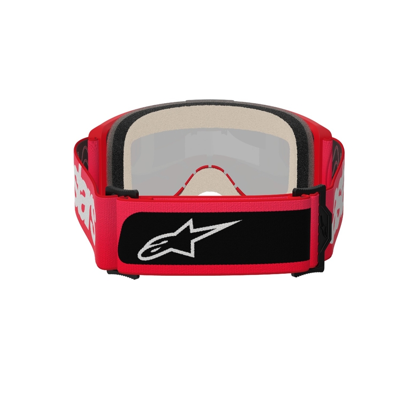 Alpinestars Vision 5 Blaze motorcrossbril rood met gespiegeld gouden plexi