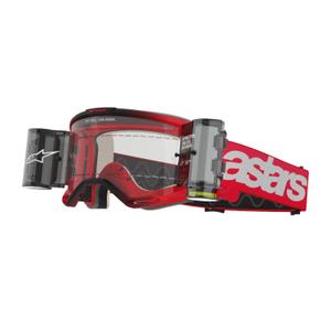 Alpinestars Vision 5 Blaze ROLL-OFF Wide Vision motorcrossbril rood met helder plexi