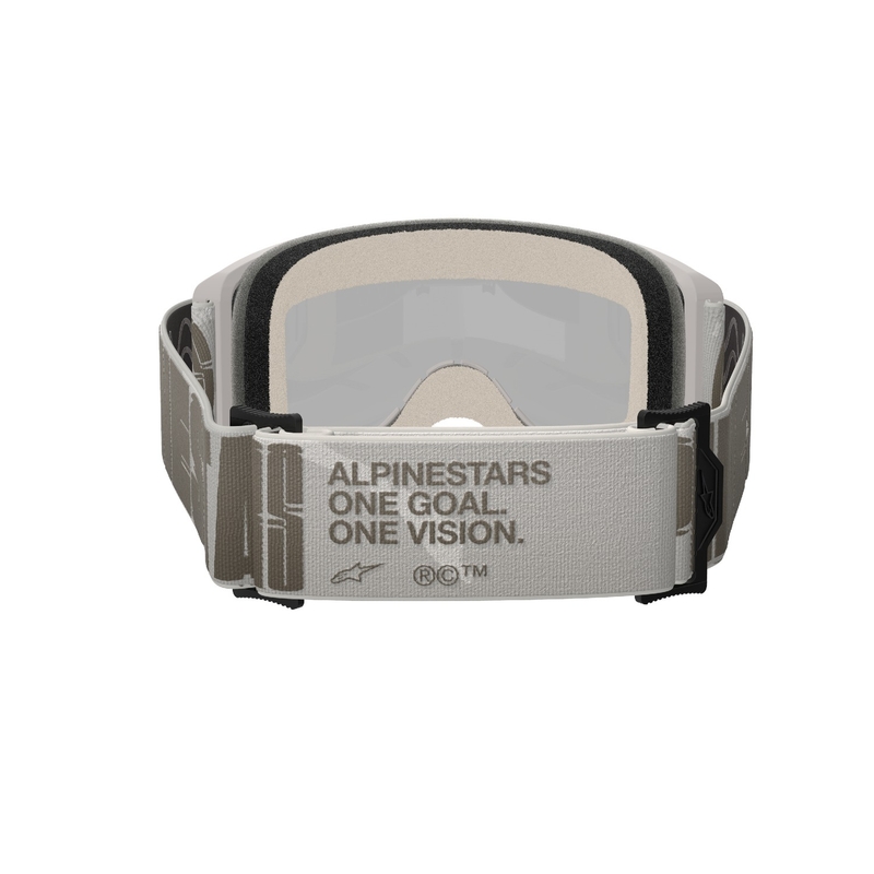 Alpinestars Vision 5 Hollow motorcrossbril zand met gespiegeld gouden plexi