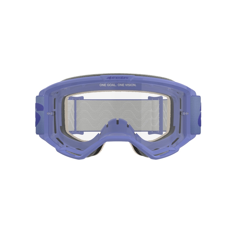 Alpinestars Vision 5 Wordmark motorcrossbril paars met helder plexi