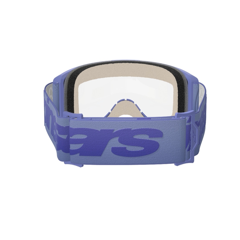 Alpinestars Vision 5 Wordmark motorcrossbril paars met helder plexi