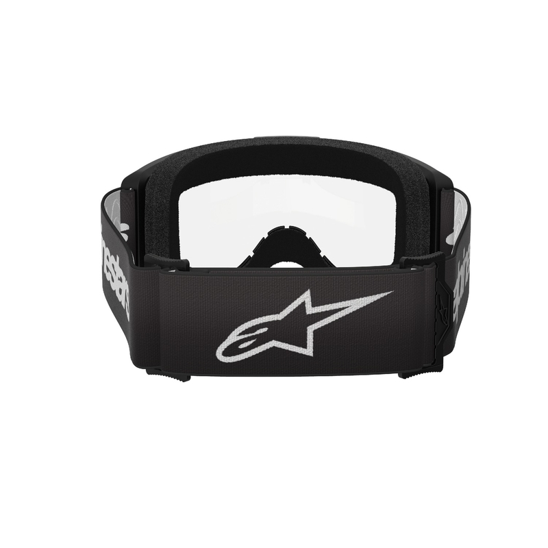 Alpinestars Vision 3 Wordmark motorcrossbril zwart met helder plexi