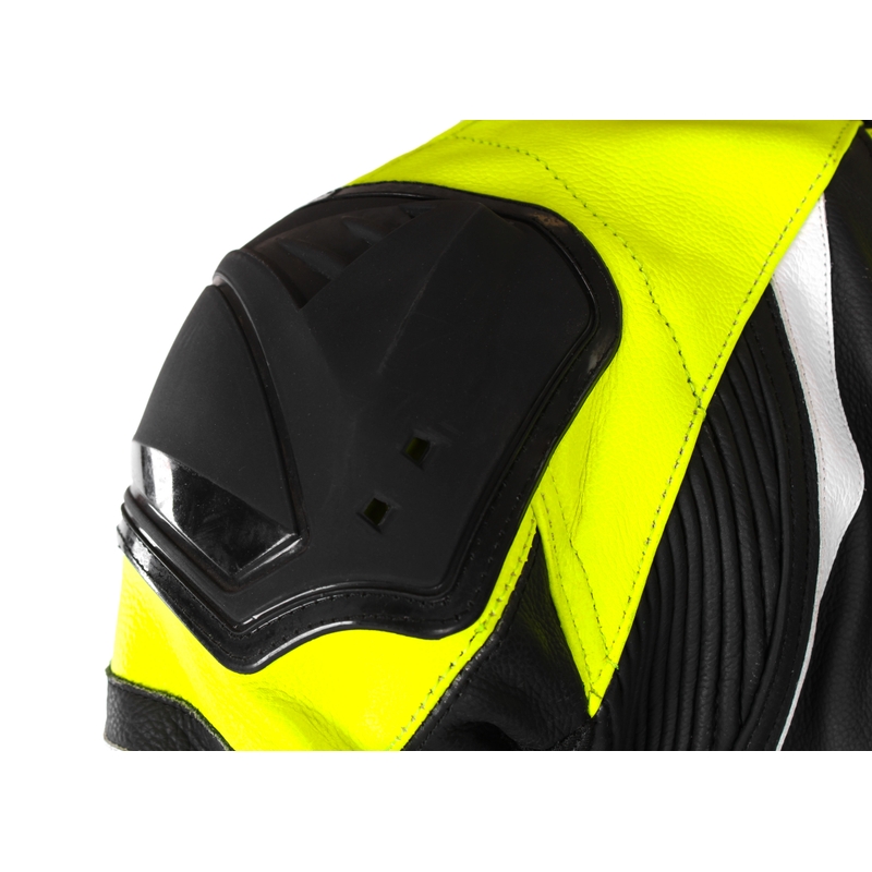 RSA GT2 motoroverall zwart-wit-fluo geel - kwaliteit II uitverkoop - II. kwaliteit