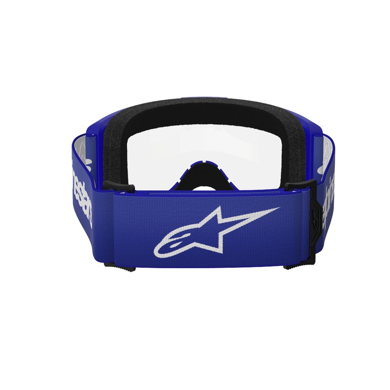 Alpinestars Vision 3 Wordmark motorcrossbril blauw met helder plexi