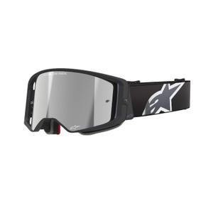 Alpinestars Supertech Corp Motorcrossbril zwart en grijs met zilveren lens