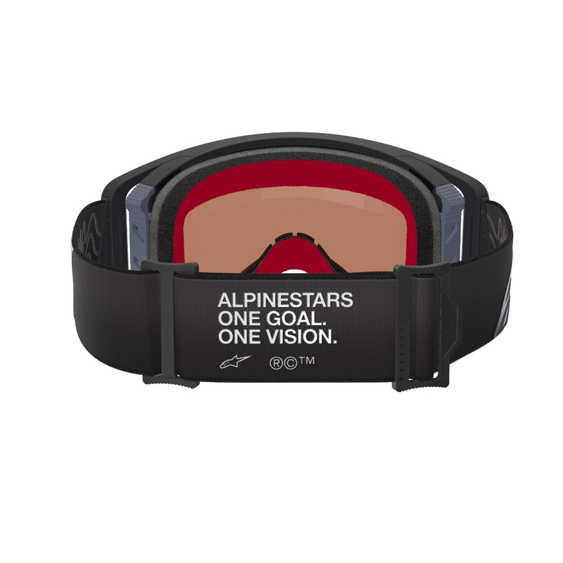 Alpinestars Supertech Corp Motorcrossbril zwart en grijs met zilveren lens