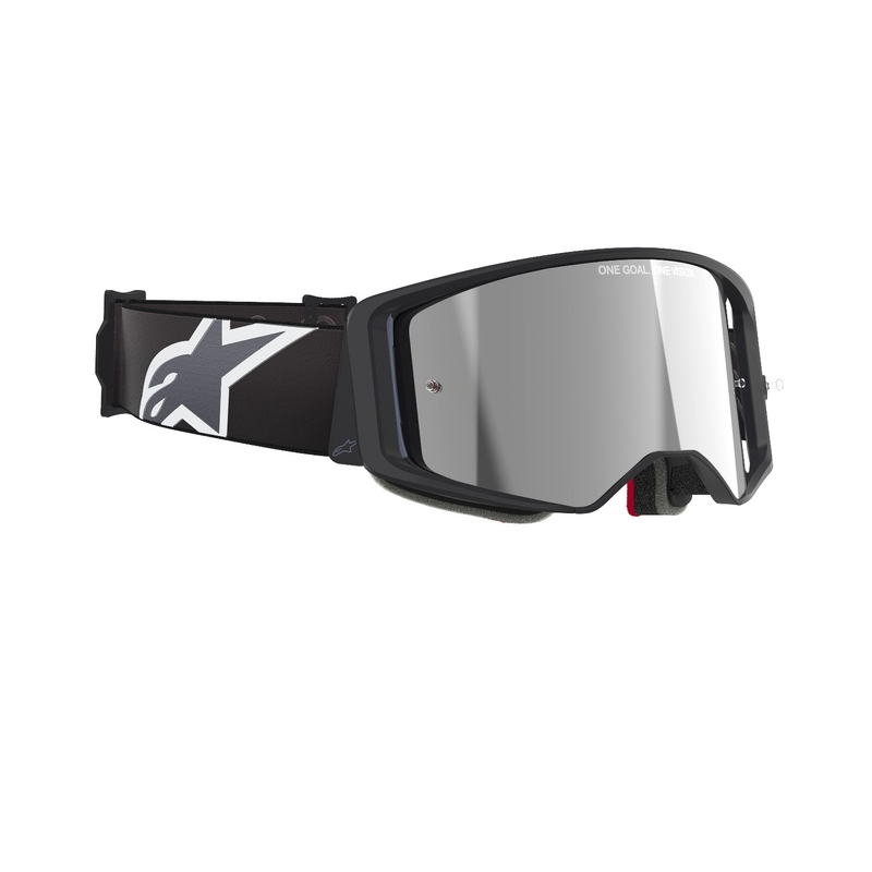 Alpinestars Supertech Corp Motorcrossbril zwart en grijs met zilveren lens