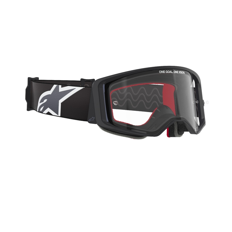 Alpinestars Supertech Corp zwart en grijs motorcrossbril met heldere lens