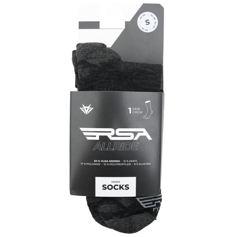 RSA Allride Merino lage sokken donkergrijs