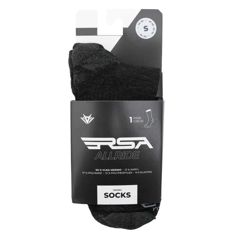RSA Allride Merino sokken donkergrijs