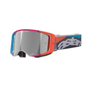 Alpinestars Supertech Stream motorcrossbril grijs-multicolor met zilver gespiegelde lens