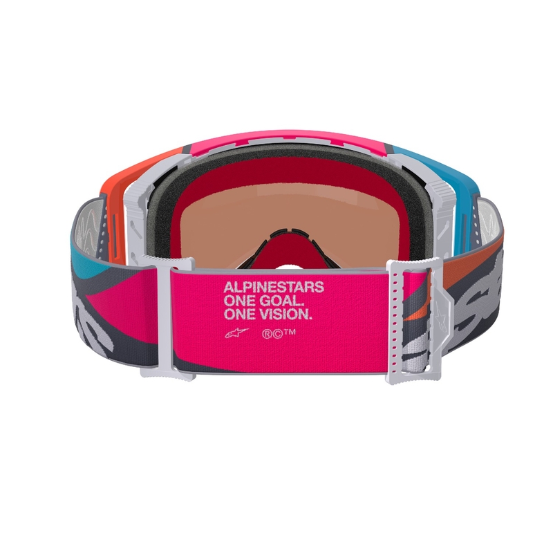 Alpinestars Supertech Stream motorcrossbril grijs-multicolor met zilver gespiegelde lens