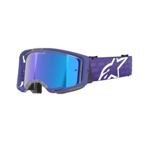 Alpinestars Vision 8 Corp motorcrossbril paars met gespiegelde blauwe lens