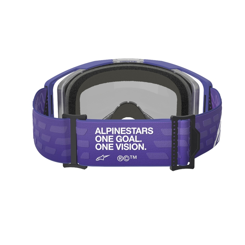 Alpinestars Vision 8 Corp motorcrossbril paars met gespiegelde blauwe lens