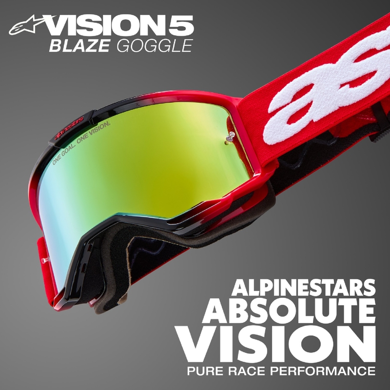 Alpinestars Vision 5 Corp motorcrossbril zwart met gespiegelde zilveren lens
