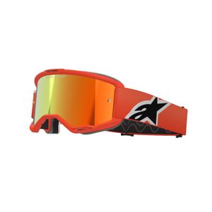 Alpinestars Vision 5 Corp Motorcrossbril oranje met gespiegelde rode lens