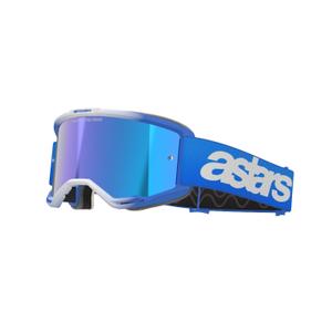 Alpinestars Vision 5 Blaze motorcrossbril blauw met gespiegelde blauwe lens