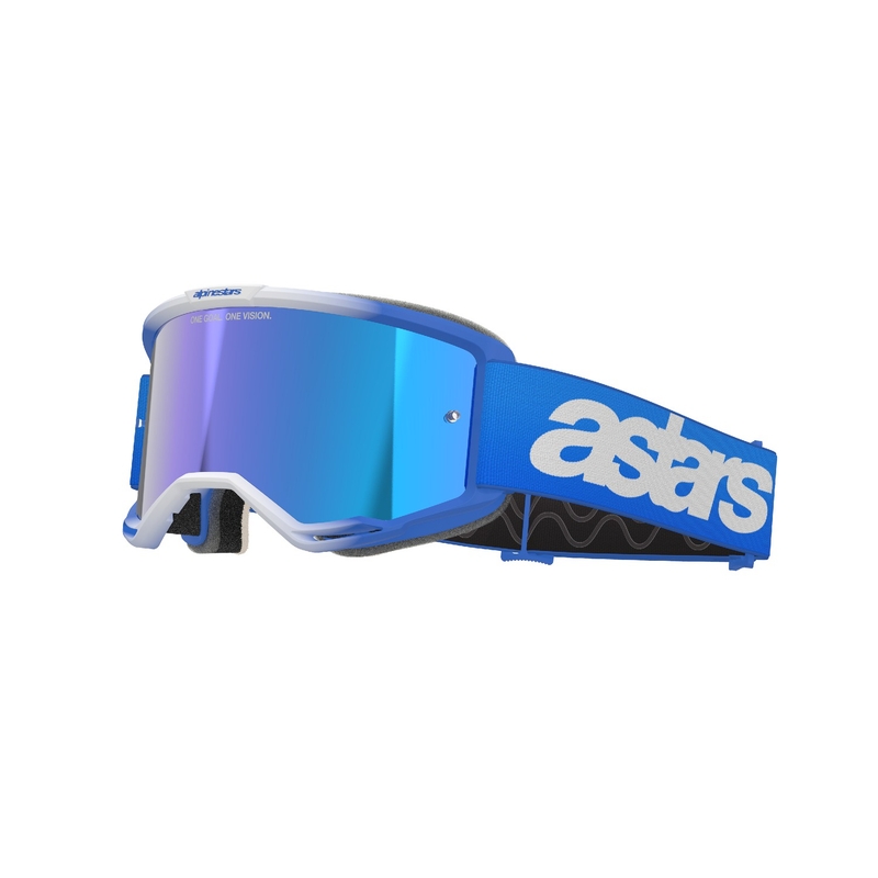 Alpinestars Vision 5 Blaze motorcrossbril blauw met gespiegelde blauwe lens