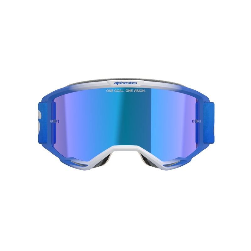 Alpinestars Vision 5 Blaze motorcrossbril blauw met gespiegelde blauwe lens