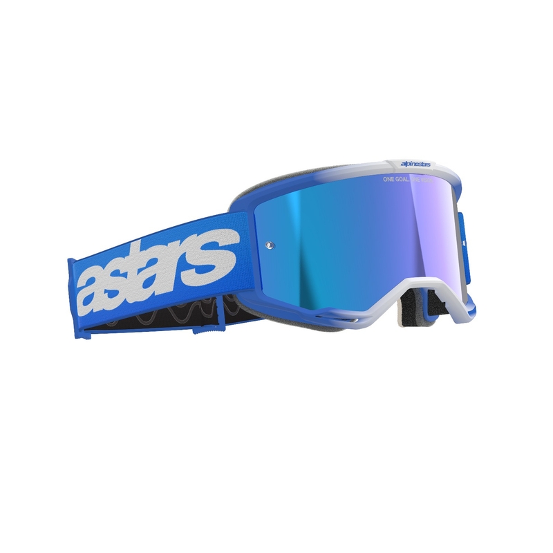 Alpinestars Vision 5 Blaze motorcrossbril blauw met gespiegelde blauwe lens
