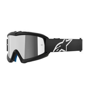 Alpinestars Vision Youth Corp kinder motorcrossbril zwart met gespiegelde zilveren lens