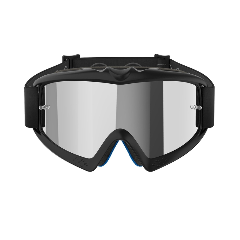 Alpinestars Vision Youth Corp kinder motorcrossbril zwart met gespiegelde zilveren lens