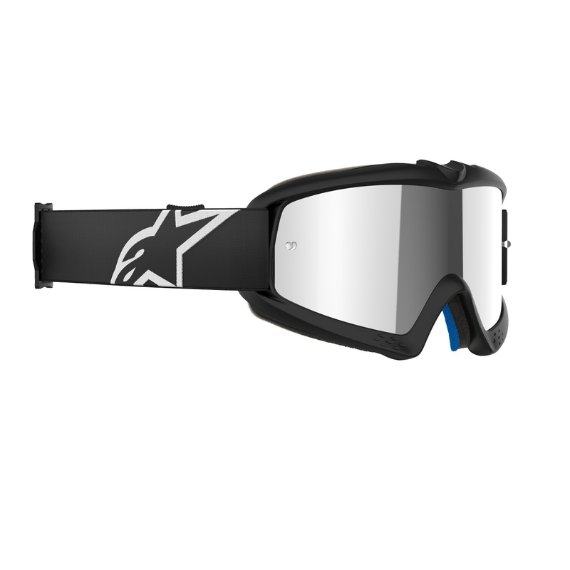 Alpinestars Vision Youth Corp kinder motorcrossbril zwart met gespiegelde zilveren lens