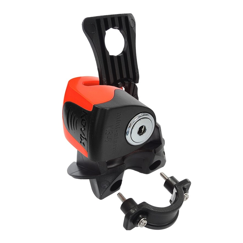 Schijfremslot met alarm KOVIX KS6 oranje