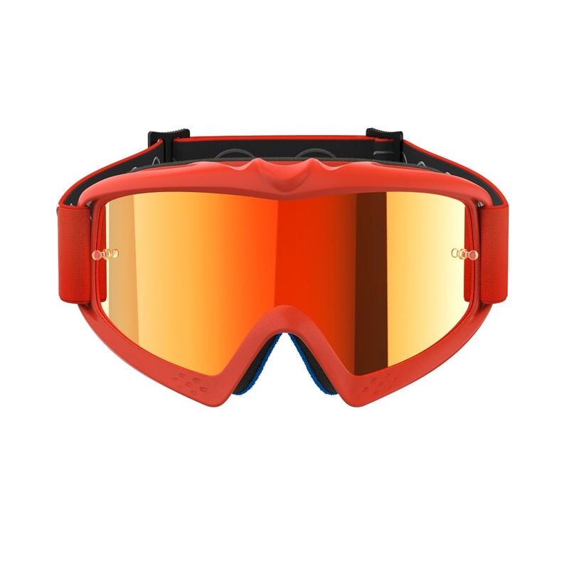 Alpinestars Vision Youth Corp kinder motorcrossbril oranje met gespiegelde rode lens