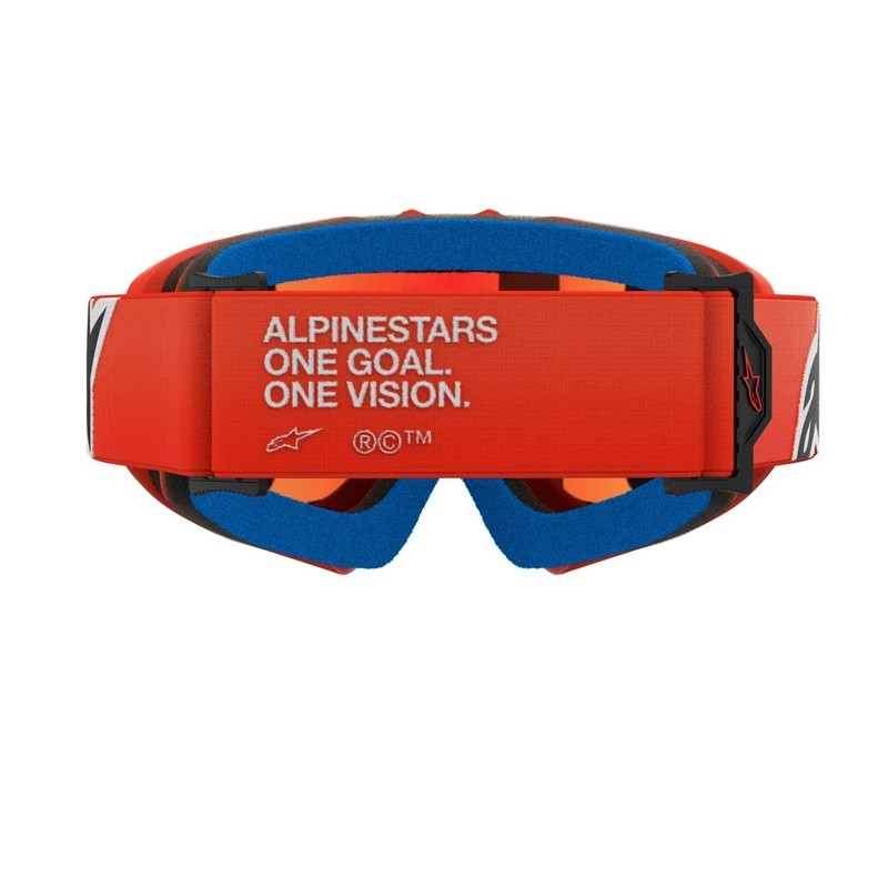 Alpinestars Vision Youth Corp kinder motorcrossbril oranje met gespiegelde rode lens