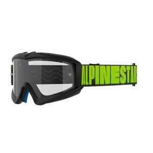 Alpinestars Vision Youth Hollow zwart-antraciet-fluo geel kinder motorcrossbril met heldere lens