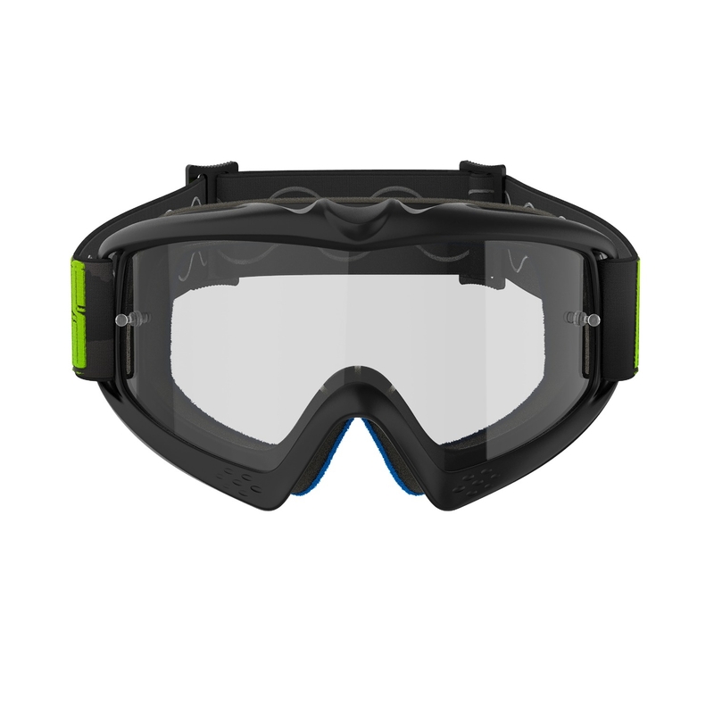 Alpinestars Vision Youth Hollow zwart-antraciet-fluo geel kinder motorcrossbril met heldere lens