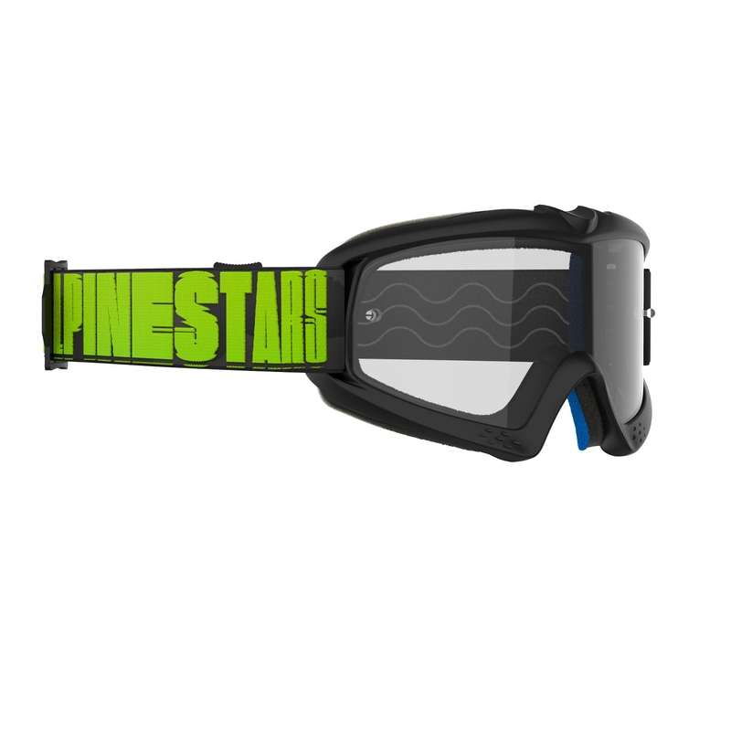 Alpinestars Vision Youth Hollow zwart-antraciet-fluo geel kinder motorcrossbril met heldere lens