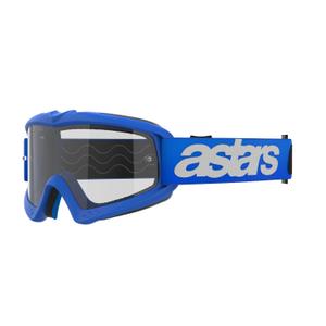 Alpinestars Vision Youth Blaze blauwe kinder motorcrossbril met heldere lens