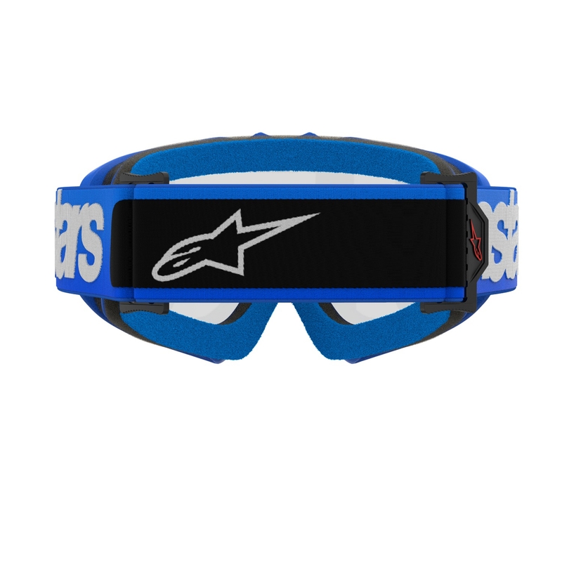 Alpinestars Vision Youth Blaze blauwe kinder motorcrossbril met heldere lens