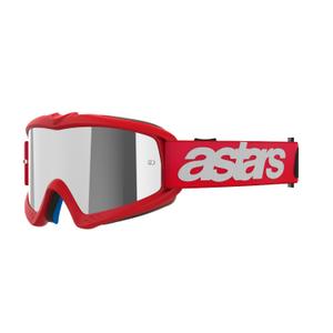 Alpinestars Vision Youth Blaze rode kinder motorcrossbril met gespiegelde zilveren lens