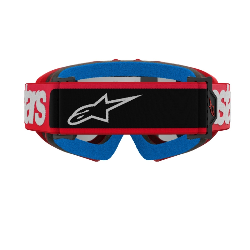 Alpinestars Vision Youth Blaze rode kinder motorcrossbril met gespiegelde zilveren lens