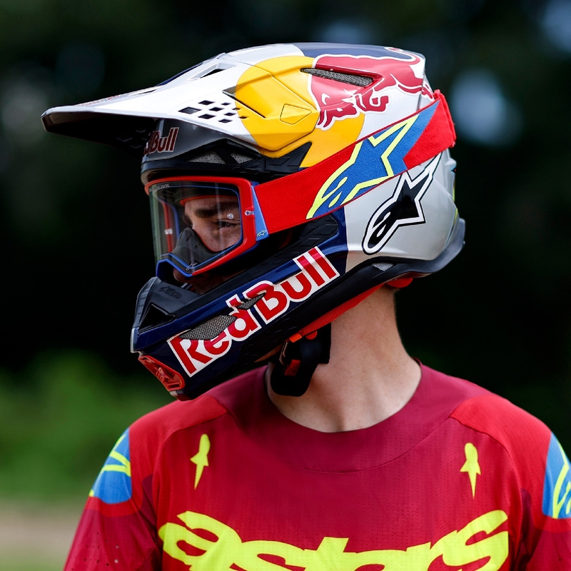 Alpinestars Supertech Stream ROLL-OFF Wide Vision Motorcrossbril blauw met heldere lens